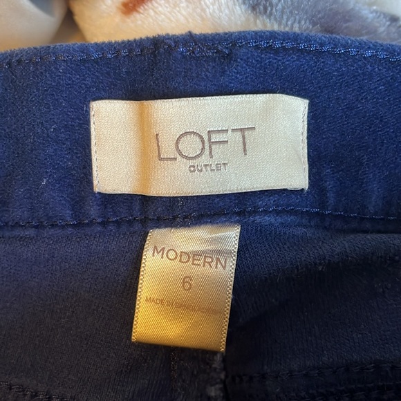 Loft Blue Velvet Pants - Picture 6 of 9